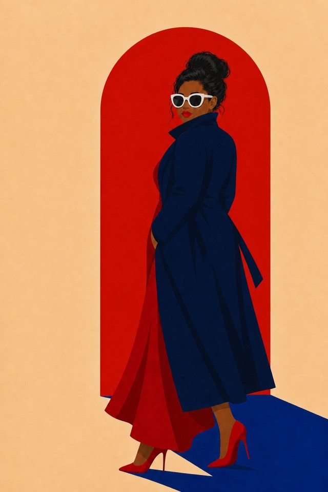 Silhouette rouge Frederica